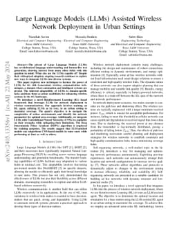 Large Language Models (LLMs) Assisted Wireless Network Deployment in
  Urban Settings