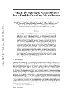 FedCache 2.0: Exploiting the Potential of Distilled Data in Knowledge
  Cache-driven Federated Learning