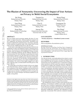 The Illusion of Anonymity: Uncovering the Impact of User Actions on
  Privacy in Web3 Social Ecosystems