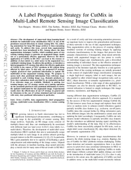 A Label Propagation Strategy for CutMix in Multi-Label Remote Sensing Image Classification