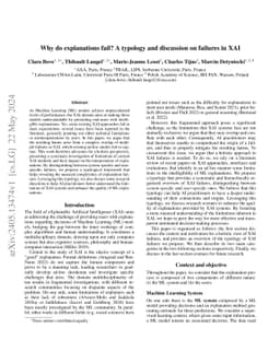 Why do explanations fail? A typology and discussion on failures in XAI