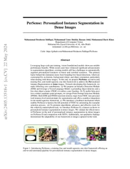 PerSense: Personalized Instance Segmentation in Dense Images