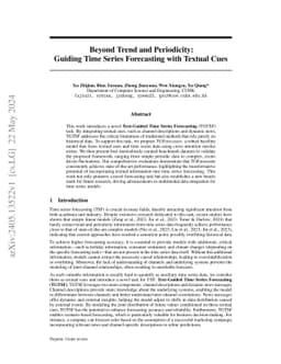 Beyond Trend and Periodicity: Guiding Time Series Forecasting with
  Textual Cues