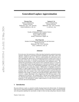 Generalized Laplace Approximation