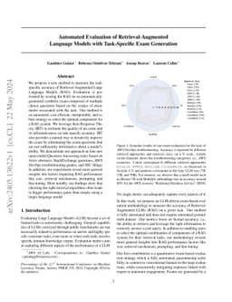 Automated Evaluation of Retrieval-Augmented Language Models with
  Task-Specific Exam Generation