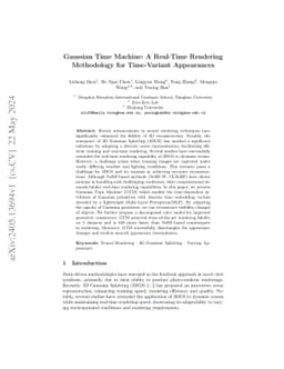 Gaussian Time Machine: A Real-Time Rendering Methodology for
  Time-Variant Appearances