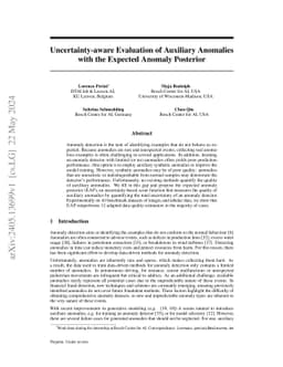Uncertainty-aware Evaluation of Auxiliary Anomalies with the Expected
  Anomaly Posterior