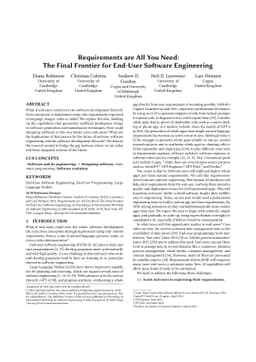 Requirements are All You Need: The Final Frontier for End-User Software
  Engineering