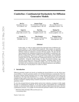 ComboStoc: Combinatorial Stochasticity for Diffusion Generative Models