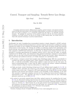 Control, Transport and Sampling: Towards Better Loss Design
