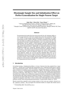 Disentangle Sample Size and Initialization Effect on Perfect
  Generalization for Single-Neuron Target