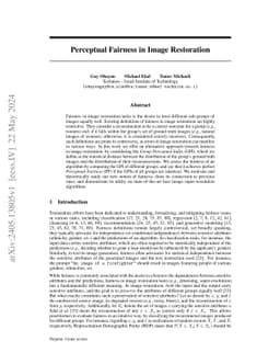 Perceptual Fairness in Image Restoration