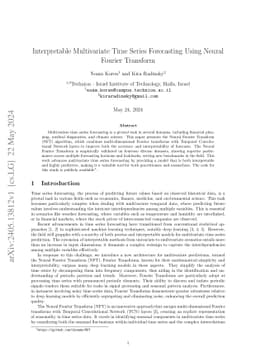 Interpretable Multivariate Time Series Forecasting Using Neural Fourier
  Transform
