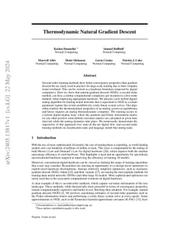 Thermodynamic Natural Gradient Descent
