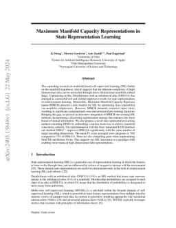 Maximum Manifold Capacity Representations in State Representation
  Learning