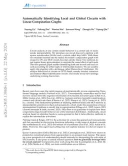 Automatically Identifying Local and Global Circuits with Linear
  Computation Graphs