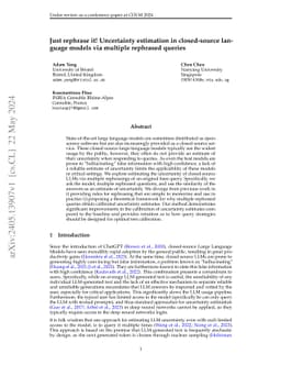 Just rephrase it! Uncertainty estimation in closed-source language
  models via multiple rephrased queries