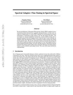 Spectral Adapter: Fine-Tuning in Spectral Space
