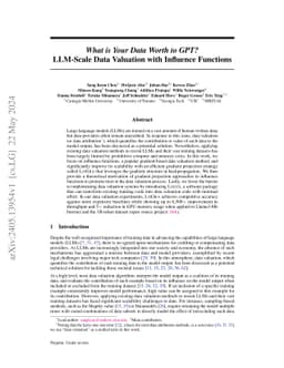 What is Your Data Worth to GPT? LLM-Scale Data Valuation with Influence
  Functions
