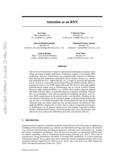 Attention as an RNN
