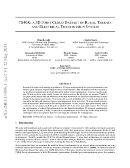 TS40K: a 3D Point Cloud Dataset of Rural Terrain and Electrical
  Transmission System