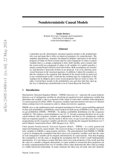 Nondeterministic Causal Models