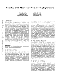 Towards a Unified Framework for Evaluating Explanations