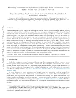 Advancing Transportation Mode Share Analysis with Built Environment:
  Deep Hybrid Models with Urban Road Network