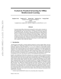 Exclusively Penalized Q-learning for Offline Reinforcement Learning