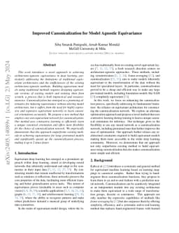 Improved Canonicalization for Model Agnostic Equivariance