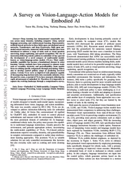 A Survey on Vision-Language-Action Models for Embodied AI