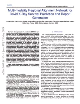 Multi-modality Regional Alignment Network for Covid X-Ray Survival
  Prediction and Report Generation