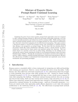 Mixture of Experts Meets Prompt-Based Continual Learning