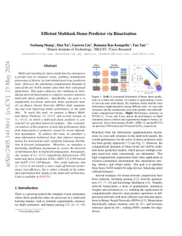 Efficient Multitask Dense Predictor via Binarization