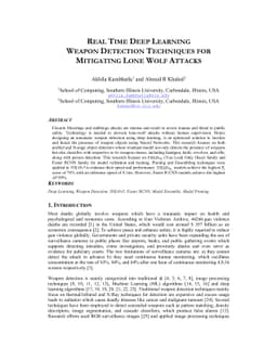 Real Time Deep Learning Weapon Detection Techniques for Mitigating Lone
  Wolf Attacks