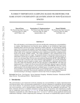 A Direct Importance Sampling-based Framework for Rare Event Uncertainty
  Quantification in Non-Gaussian Spaces