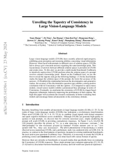 Unveiling the Tapestry of Consistency in Large Vision-Language Models