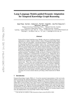 Large Language Models-guided Dynamic Adaptation for Temporal Knowledge Graph Reasoning