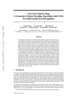 Let's Fuse Step by Step: A Generative Fusion Decoding Algorithm with
  LLMs for Multi-modal Text Recognition