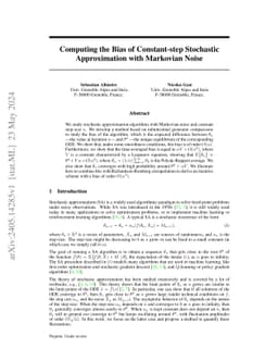 Computing the Bias of Constant-step Stochastic Approximation with
  Markovian Noise