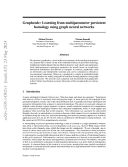 Graphcode: Learning from multiparameter persistent homology using graph
  neural networks