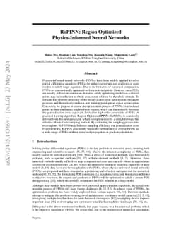 RoPINN: Region Optimized Physics-Informed Neural Networks