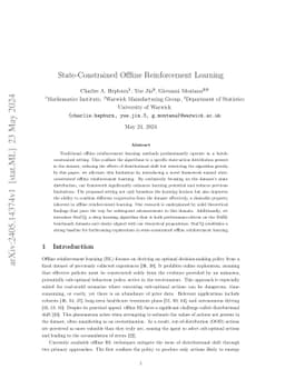 State-Constrained Offline Reinforcement Learning