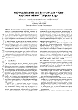 stl2vec: Semantic and Interpretable Vector Representation of Temporal
  Logic