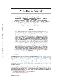 Proving Theorems Recursively