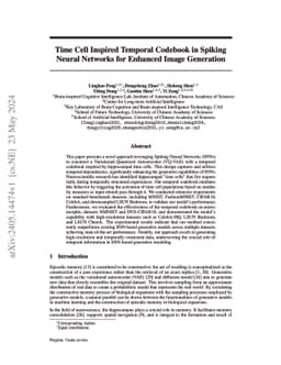 Time Cell Inspired Temporal Codebook in Spiking Neural Networks for
  Enhanced Image Generation