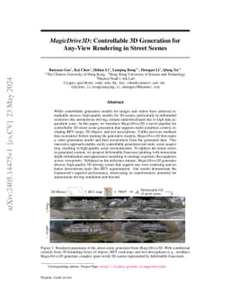 MagicDrive3D: Controllable 3D Generation for Any-View Rendering in
  Street Scenes