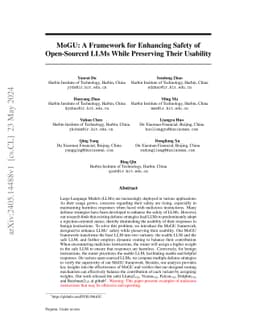 MoGU: A Framework for Enhancing Safety of Open-Sourced LLMs While
  Preserving Their Usability