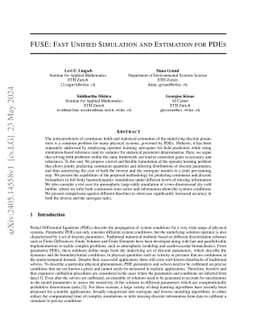 FUSE: Fast Unified Simulation and Estimation for PDEs