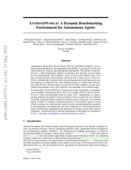 AndroidWorld: A Dynamic Benchmarking Environment for Autonomous Agents